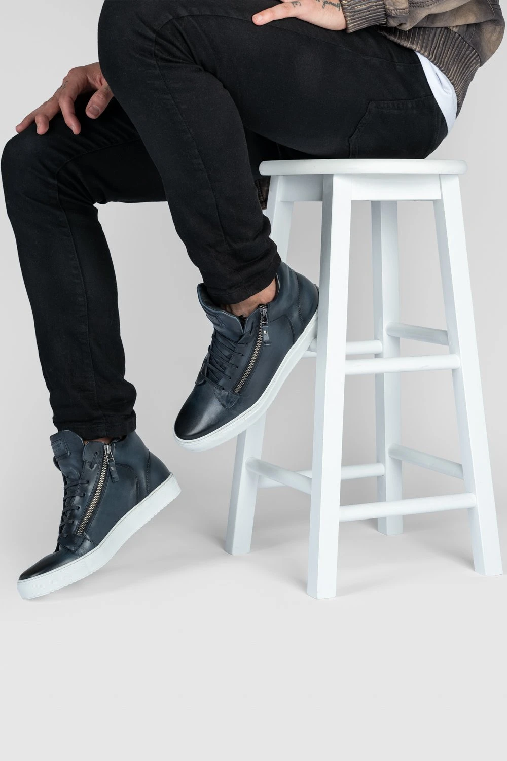 SOHO Meteorite-blue Patina High Sneakers. 4 SOHO Meteorite-blue Patina High Sneakers. - Image 4