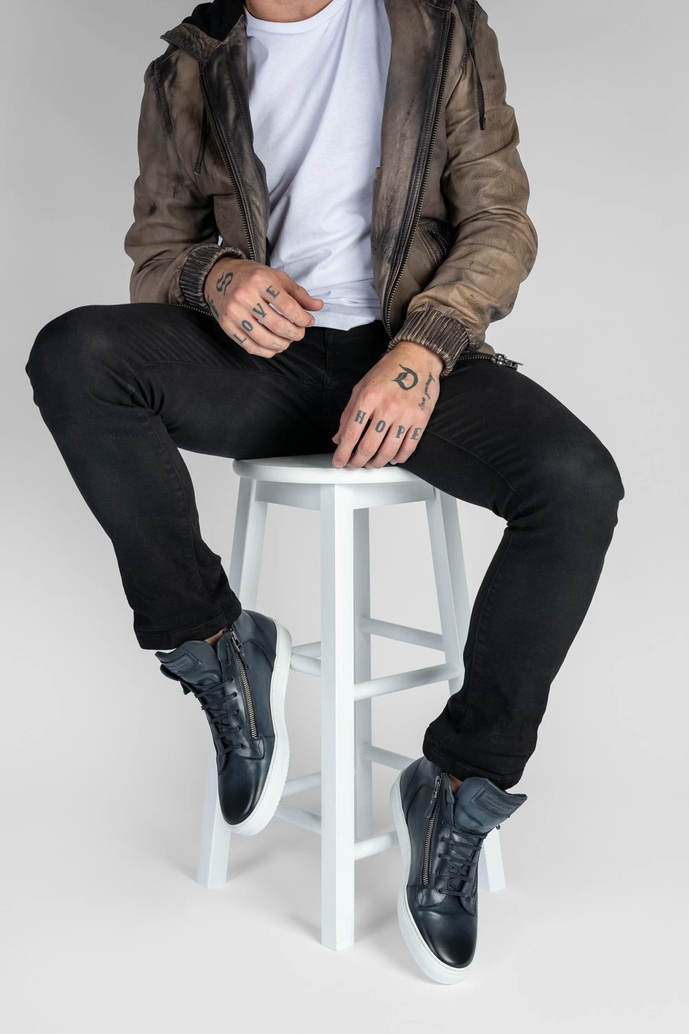 SOHO Meteorite-blue Patina High Sneakers. 13 SOHO Meteorite-blue Patina High Sneakers. - Image 13