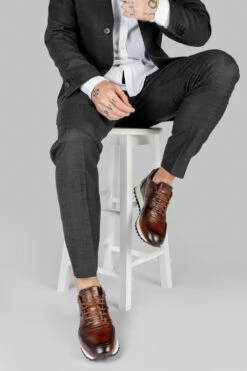 SOHO Cocoa-brown Patina Runners. -Untamedstreet Shop SOHO men Runners Sneakers Cocoa Brown LF 06 a6492e18 3966 46b6 ba6b 0c55feb63036