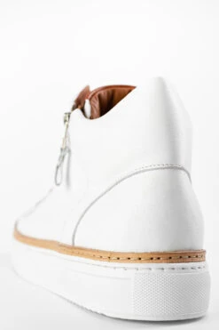 SOHO White Welted High Sneakers. -Untamedstreet Shop SOHO men sneakers trainers high white luxury calf leather minimalist made in italy9209