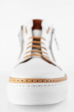 SOHO White Welted High Sneakers. -Untamedstreet Shop SOHO men sneakers trainers high white luxury calf leather minimalist made in italy9211