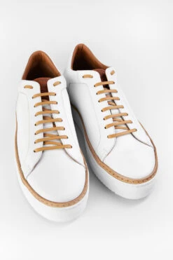 SOHO White Welted Sneakers. -Untamedstreet Shop SOHO men sneakers trainers low welted white luxury calf leather minimalist made in italy7547