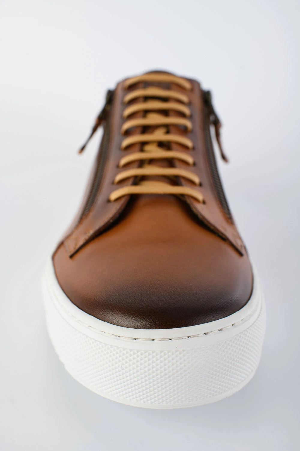 SOHO Light-tan Double-zip Patina Sneakers. 7 SOHO Light-tan Double-zip Patina Sneakers. - Image 7