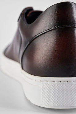 SOHO Chestnut Patina Sneakers. 20 SOHO Chestnut Patina Sneakers. -Untamedstreet Shop SOHO men sneakers trainers low chestnut brown luxury calf leather patina made in italy9148