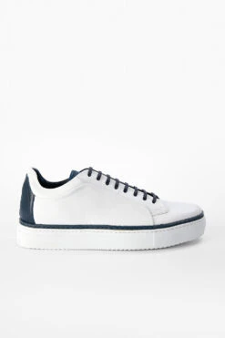 SOHO EDGE White Blue Welted Sneakers.