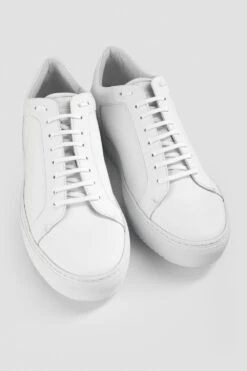 SOHO White-whisper Sneakers. -Untamedstreet Shop SOHO men sneakers trainers low white luxury calf leather minimalist made in italy7555
