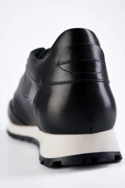 SOHO Tuxedo-black Runners. 18 SOHO Tuxedo-black Runners. -Untamedstreet Shop SOHO men sneakers trainers runners black luxury calf leather patina made in italy9271