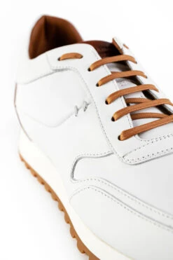 SOHO White-whisper Runners. -Untamedstreet Shop SOHO men sneakers trainers runners white luxury calf leather minimalist made in italy9182 2