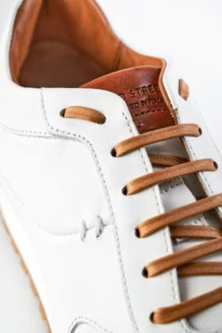 SOHO White-whisper Runners. -Untamedstreet Shop SOHO men sneakers trainers runners white luxury calf leather minimalist made in italy9185