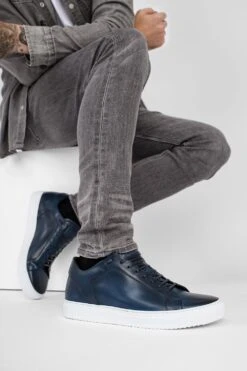 SOHO Meteorite-blue Patina Sneakers. -Untamedstreet Shop UntamedStreetModelDay104205 7ab82345 2cec 4ae8 ac6b 10d2997412a8