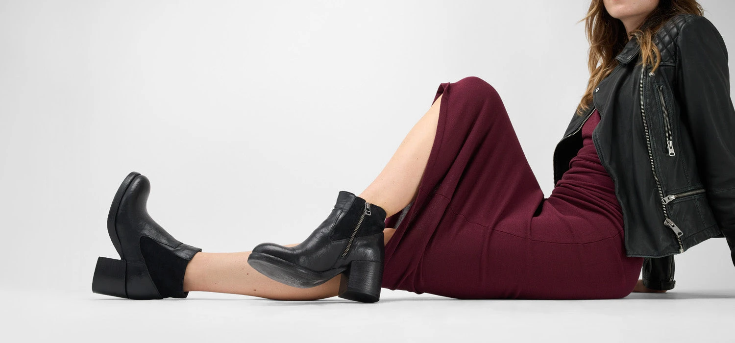 BERKELEY Charcoal-black Mid Heel Low Boots. 16 BERKELEY Charcoal-black Mid Heel Low Boots. - Image 16