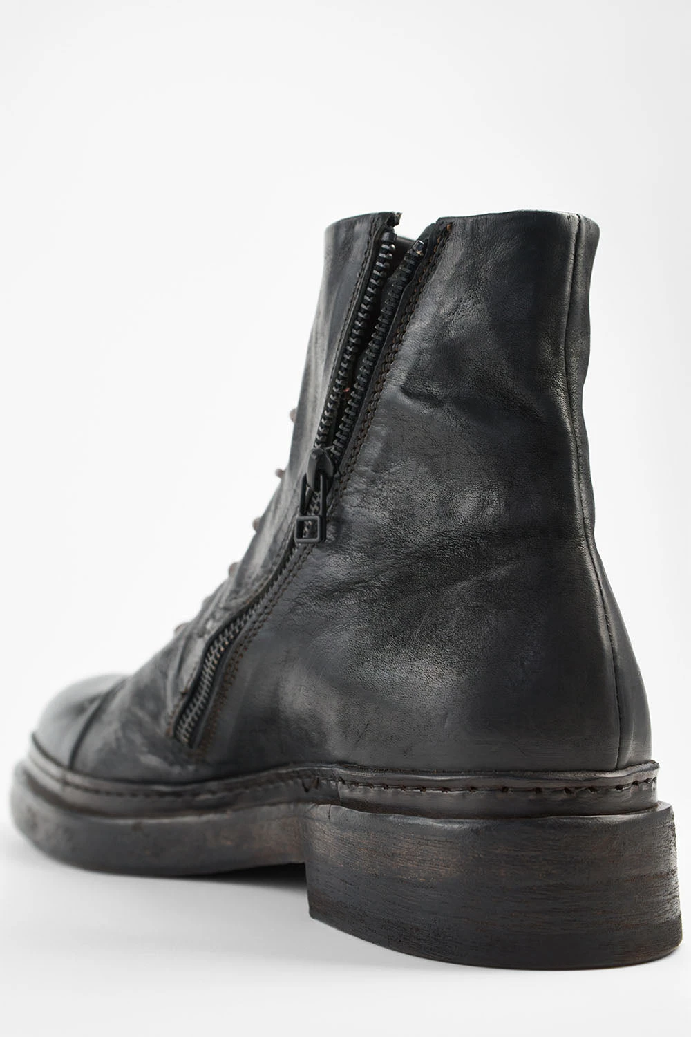 YALE Matte-black Welted Oxford Lace Up Boots. 9 YALE Matte-black Welted Oxford Lace Up Boots. - Image 9