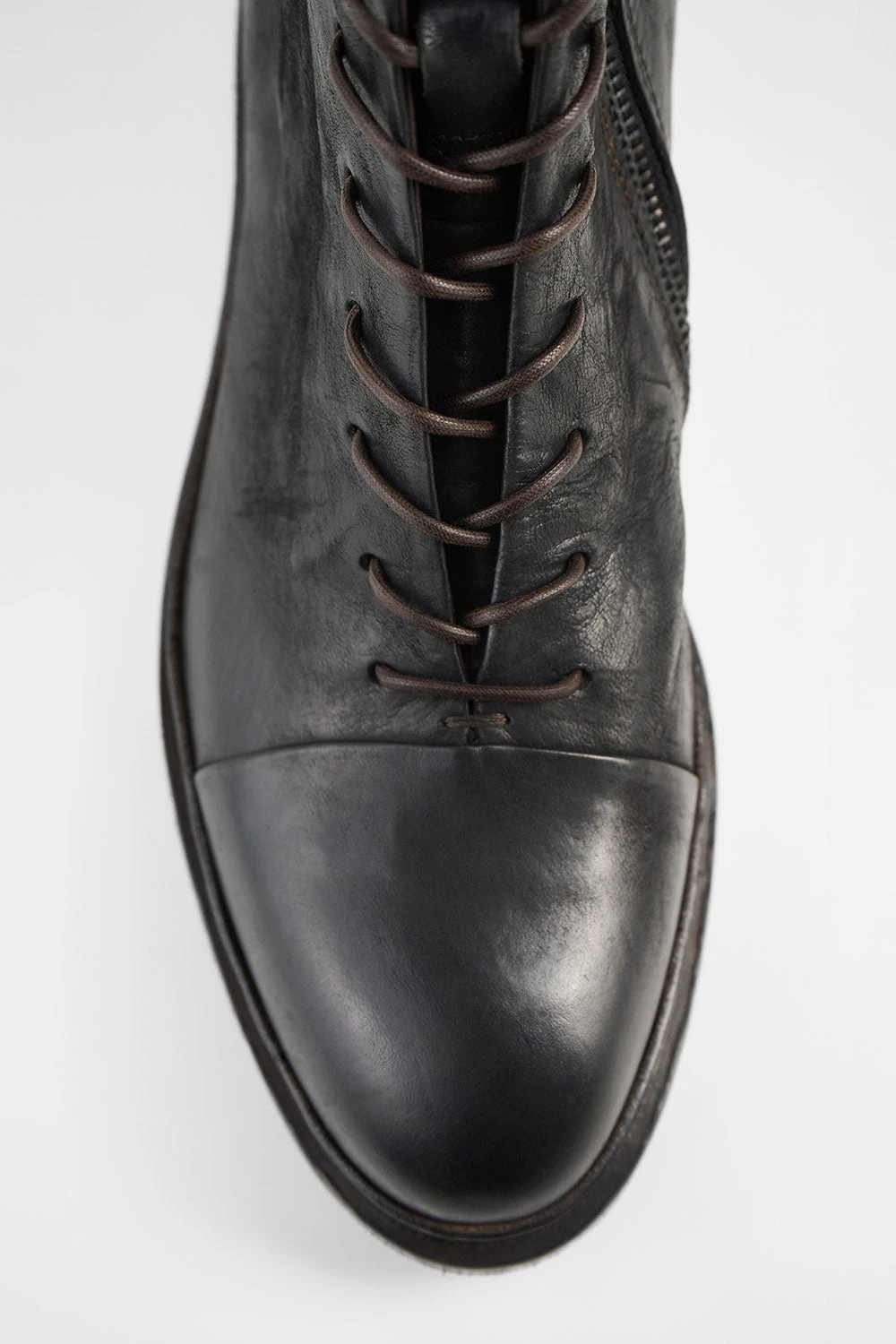 YALE Matte-black Welted Oxford Lace Up Boots. 12 YALE Matte-black Welted Oxford Lace Up Boots. - Image 12