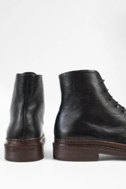 YALE Tuxedo-black Welted Derby Lace Up Boots. -Untamedstreet Shop YALE tuxedo black welted derby lace up boots W2405717