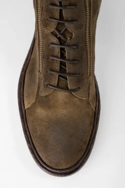 YORK Tundra-brown Suede Welted Chukka Boots. -Untamedstreet Shop YORK men chukkaboots double zip green brown luxury suede leather distressed made in italyCapture0231