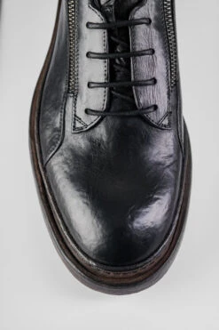 YORK Imperial-black Welted Chukka Boots. 24 YORK Imperial-black Welted Chukka Boots. -Untamedstreet Shop YORK men boots ankle lace up double zip black luxury calf leather distressed made in italy8890