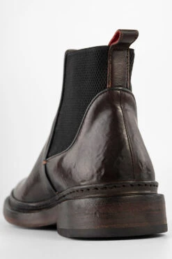 YORK Rich-cocoa Welted Chelsea Boots. -Untamedstreet Shop YORK men boots chelsea cocoa brown luxury calf leather distressed made in italyCapture0196 2