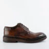 YORK Rich-brown Welted Derby Shoes.