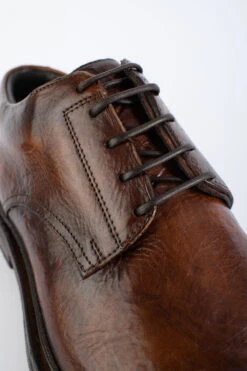 YORK Rich-brown Welted Derby Shoes. -Untamedstreet Shop YORK men shoe derby brown calf leather handmade in italy 06