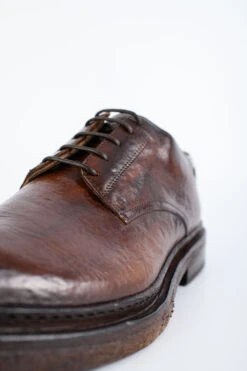 YORK Rich-brown Welted Derby Shoes. -Untamedstreet Shop YORK men shoe derby brown calf leather handmade in italy 08