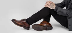 YORK Rich-brown Welted Derby Shoes. -Untamedstreet Shop YORK men shoe derby brown calf leather handmade in italy 12