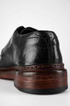 YORK Imperial-black Welted Derby Shoes. -Untamedstreet Shop YORK men shoes derby black luxury calf leather distressed made in italy05