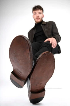 YORK Imperial-black Welted Derby Shoes. -Untamedstreet Shop YORK men shoes derby black luxury calf leather distressed made in italy11241