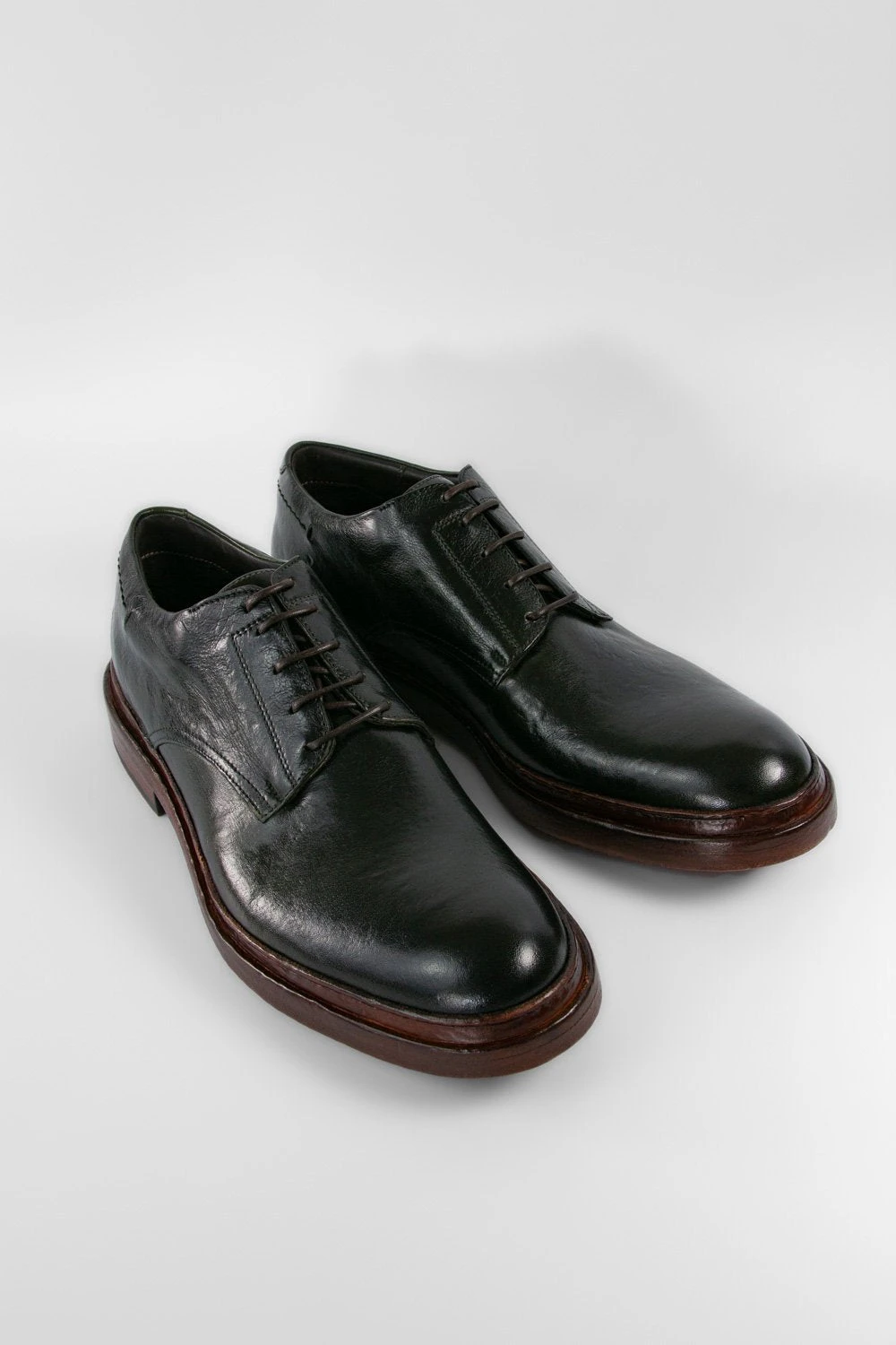 YORK Dark-green Welted Derby Shoes. 4 YORK Dark-green Welted Derby Shoes. - Image 4