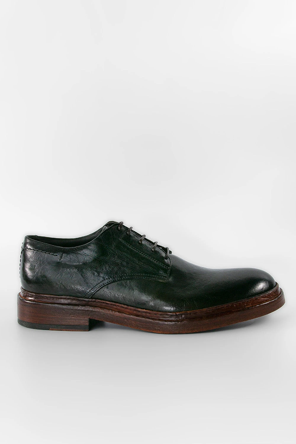 YORK Dark-green Welted Derby Shoes. 1 YORK Dark-green Welted Derby Shoes.