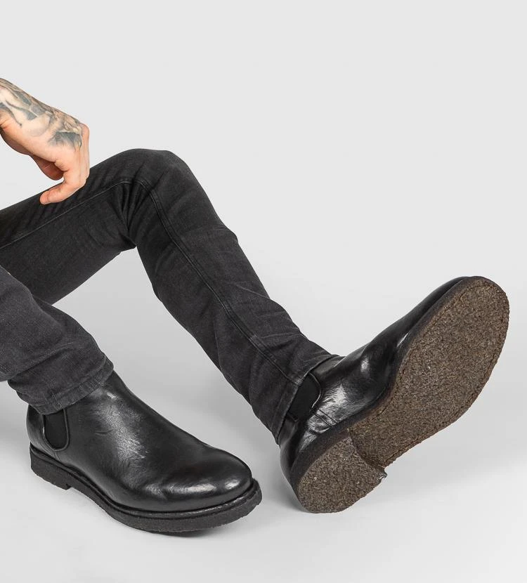 BROMPTON Charcoal-black Chelsea Boots. 11 BROMPTON Charcoal-black Chelsea Boots. - Image 11
