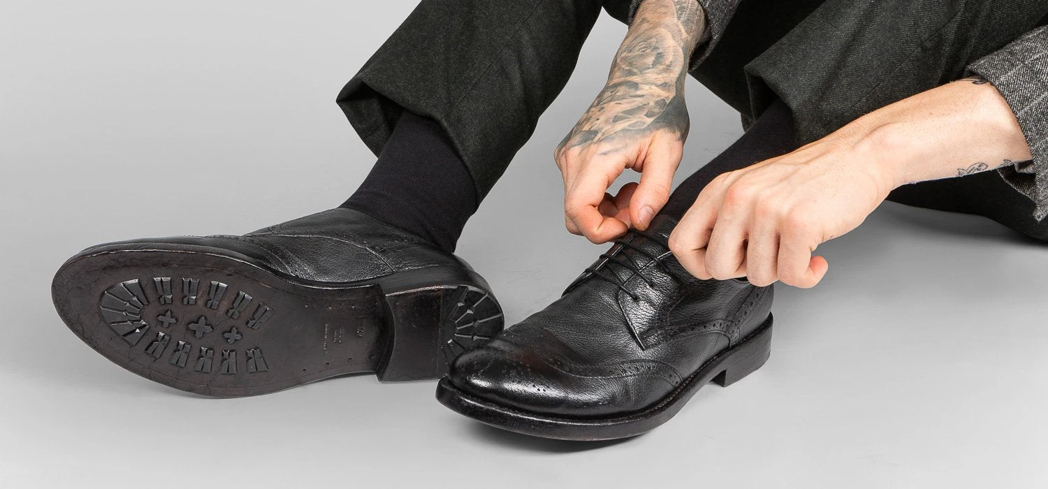 SLOANE Black-ash Brogue Derby Shoes. 11 SLOANE Black-ash Brogue Derby Shoes. - Image 11