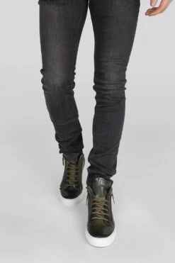 SOHO Forest-green Patina High Sneakers. -Untamedstreet Shop men soho forest green high top sneaker 2 4ef09d89 a1b0 47b4 b3cd b2ae0e3af7b7