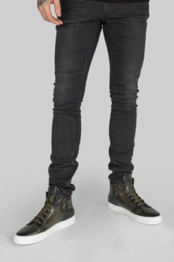 SOHO Forest-green Patina High Sneakers. -Untamedstreet Shop men soho forest green high top sneaker 3 21af4269 c914 42d7 b48f a78d25736e43