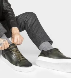 SOHO Forest-green Cap Toe Patina Sneakers. -Untamedstreet Shop men soho forest green sneaker 3 3 3b83c0ac 98b7 4b33 9bd7 4f155b631ae3