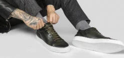 SOHO Forest-green Cap Toe Patina Sneakers. -Untamedstreet Shop men soho forest green sneaker 3 3a4760ed c210 43a3 8417 2ef867e6d514