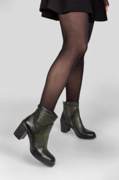 RICHMOND Dark-green Mid Heel Boots. -Untamedstreet Shop women richmond dark green ankle boot 2 e8ac3d83 7c93 41ed b3cf 2defad16856b