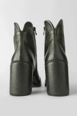 RICHMOND Dark-green Mid Heel Boots. -Untamedstreet Shop women s richmond boot 2 1ffef1e7 fc92 4b1f a170 11853c07b424